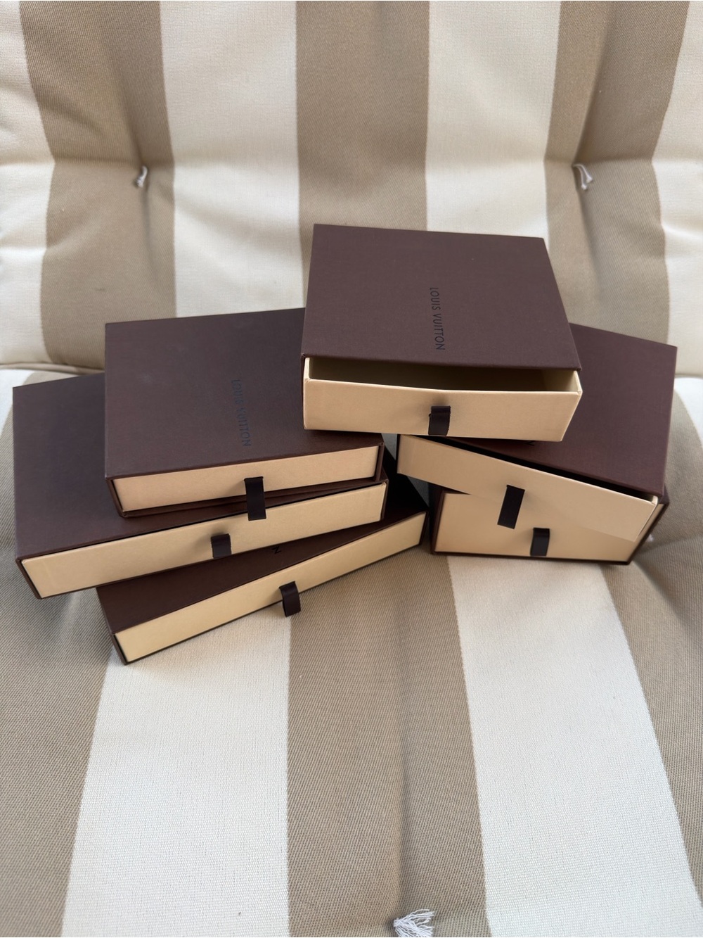 Louis Vuitton Gift Boxes Fit Long Medium Wallet Card Holder Keychain Lot of 6 - Picture 2 of 11